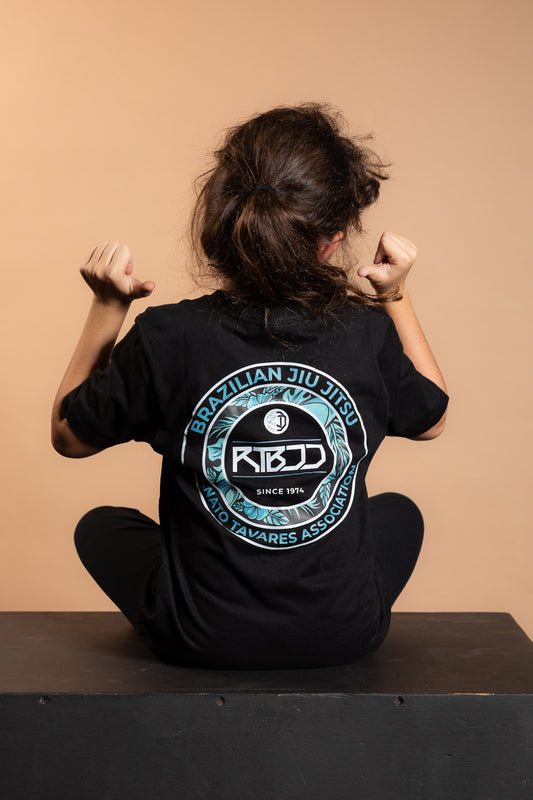 RT KIDS T SHIRT BLACK & GREEN