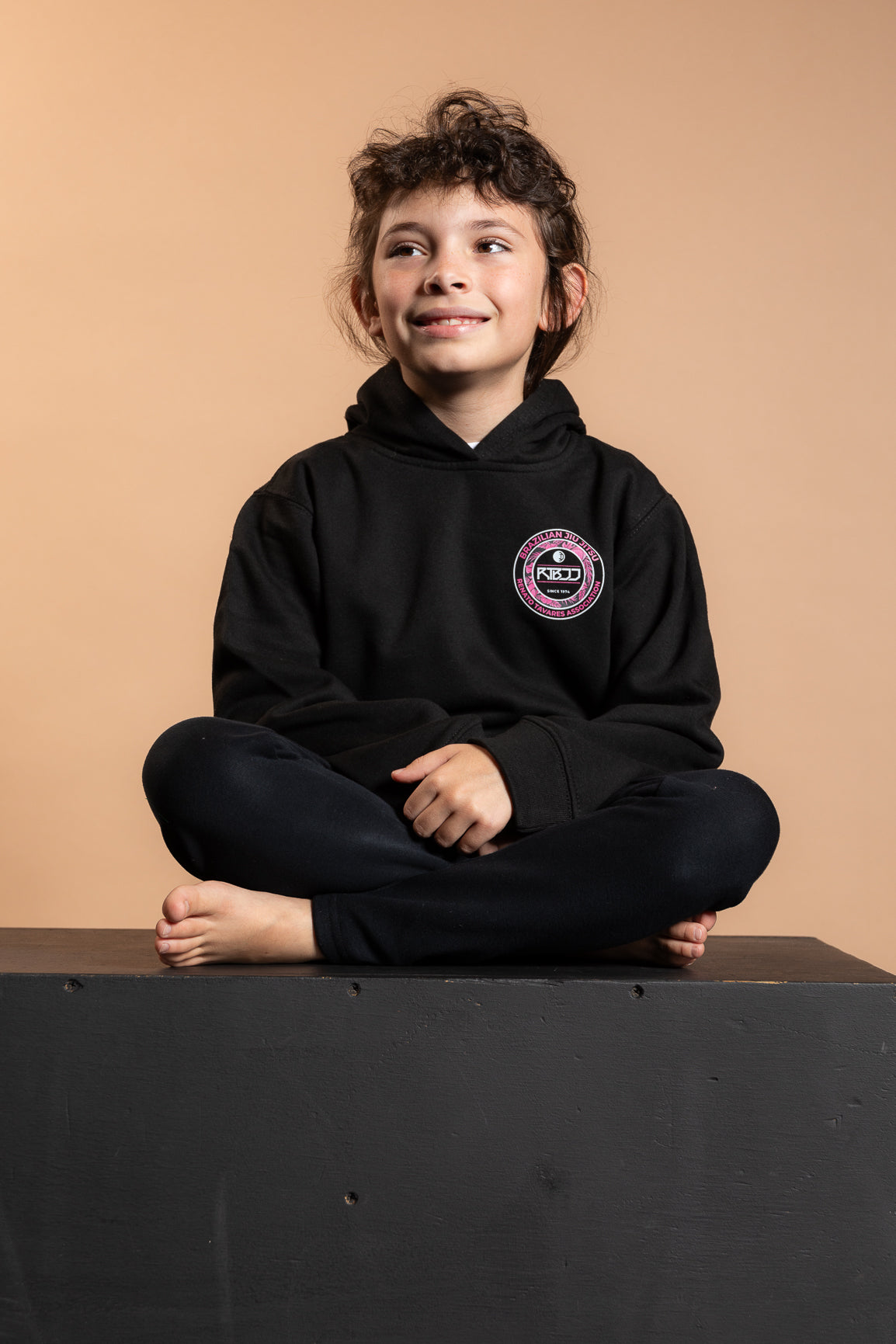 RT KIDS SWEATSHIRT BLACK & ROSE