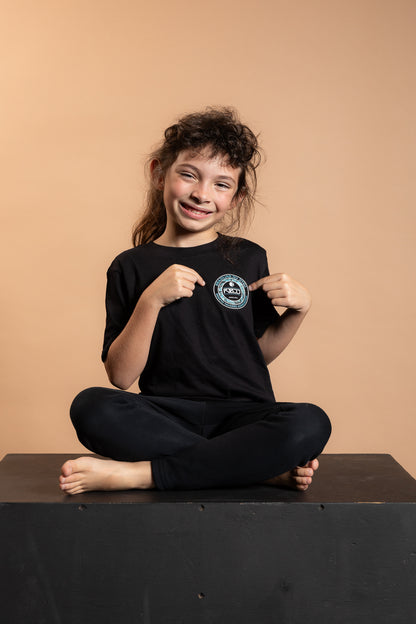 RT KIDS T SHIRT BLACK & GREEN